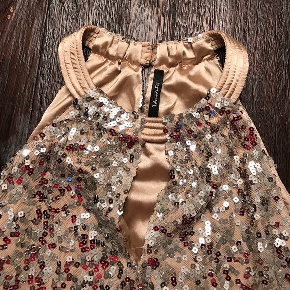 Tahari Halter Sequins Tank Top, size small - Picture 2 of 3